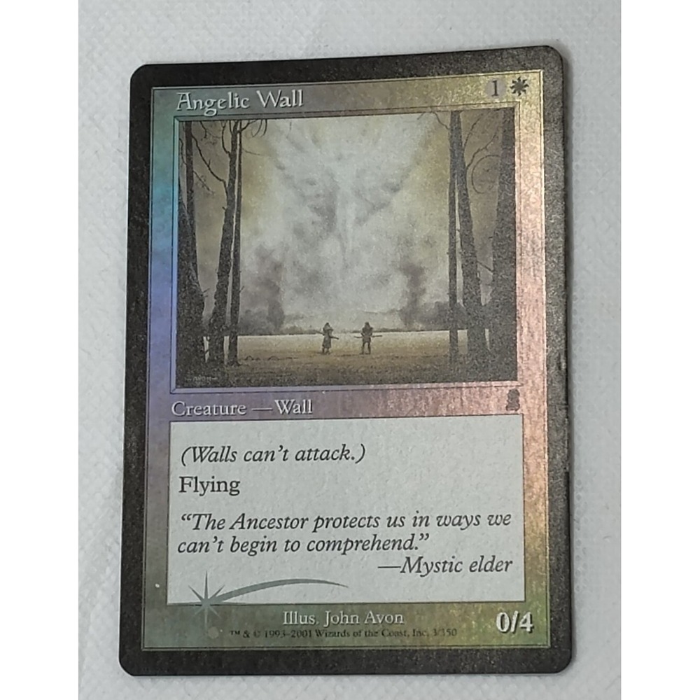 MTG Foil Angelic Wall Odyssey #3 2001‎ White MAGIC THE GATHERING CARD📸SEE